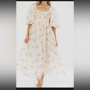 NWT Worth Collectice Harlow Maxi Dress in Taupe Floral